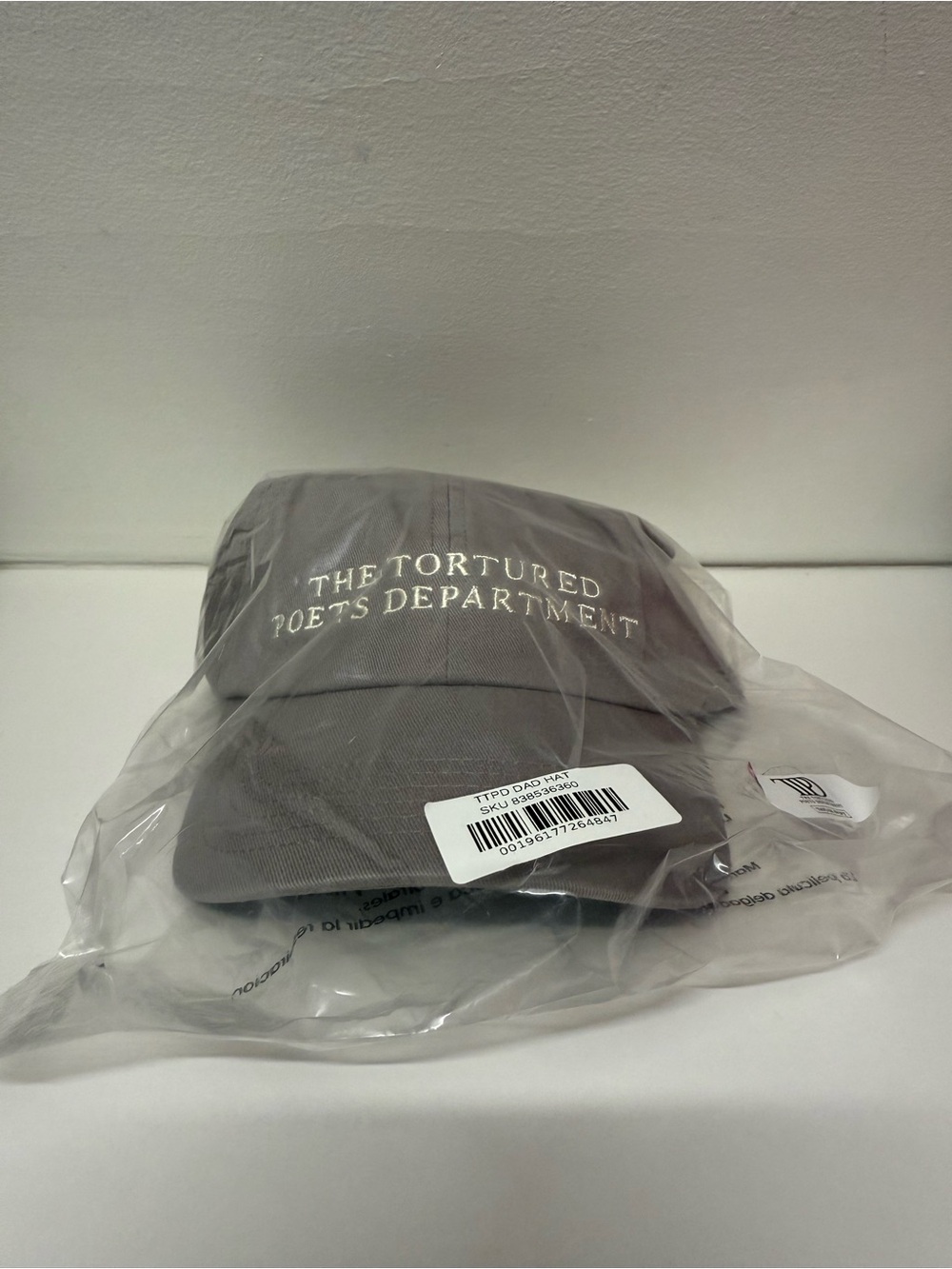 Taylor Swift The Tortured Poets Department Gray Cap